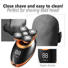 Load image into Gallery viewer, IPX7 Waterproof Electric Shaver Razor for Men Beard Hair Trimmer Rechargeable Bald Head Shaving Machine LCD Display Grooming Kit
