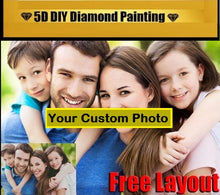 Load image into Gallery viewer, Make Your Own Diamond Painting Canvas 5D DIY Diamond Painting Send Your Photo Custom Full Diamond Cross-stitch Embroidery
