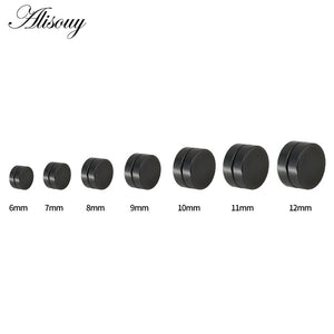 2pcs Punk Mens Strong Magnet Magnetic Ear Stud Set Non Piercing Earrings Ear Plugs Jewelry Gift for Friends Lovers