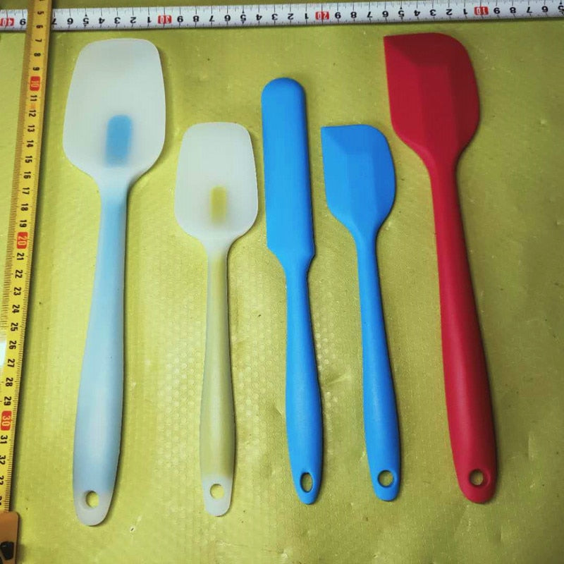 Silicone Stirring Rod Spoon for DIY Soap Heat-resistant Baking Scraper Soap Making Tools Various Color and Sizes Optional