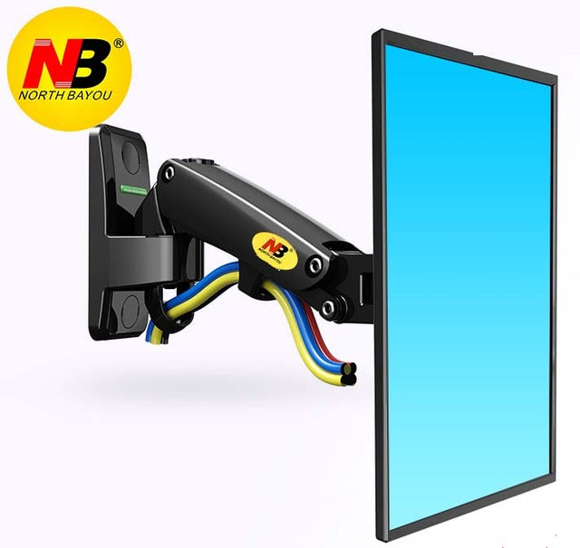 NB F120 17-27" aluminum GS Gas Spring 360 rotate Full Motion TV Wall Mount Bracket lcd monitor wall mount stand  screen holder