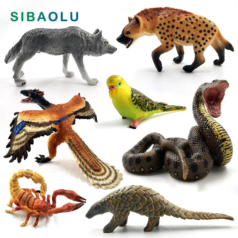 Simulation Squirrel Elephant Parrot Wombat Animal model figurine home decor miniature fairy garden decoration accessories figure