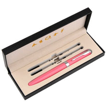 Load image into Gallery viewer, Luxury 0.5mm Metal Roller Ball Pen with Black Ink Refills Ballpoint Signature Pen for Business Christmas Coworker Gift Great Pens
