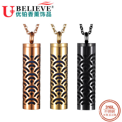 Stainless Steel Aromatherapy Diffuser Necklace Jewelry Perfume Locket Pendant Essential Oil Locket Necklace For Women