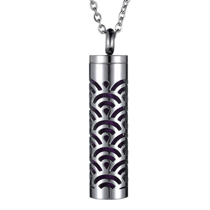 Stainless Steel Aromatherapy Diffuser Necklace Jewelry Perfume Locket Pendant Essential Oil Locket Necklace For Women