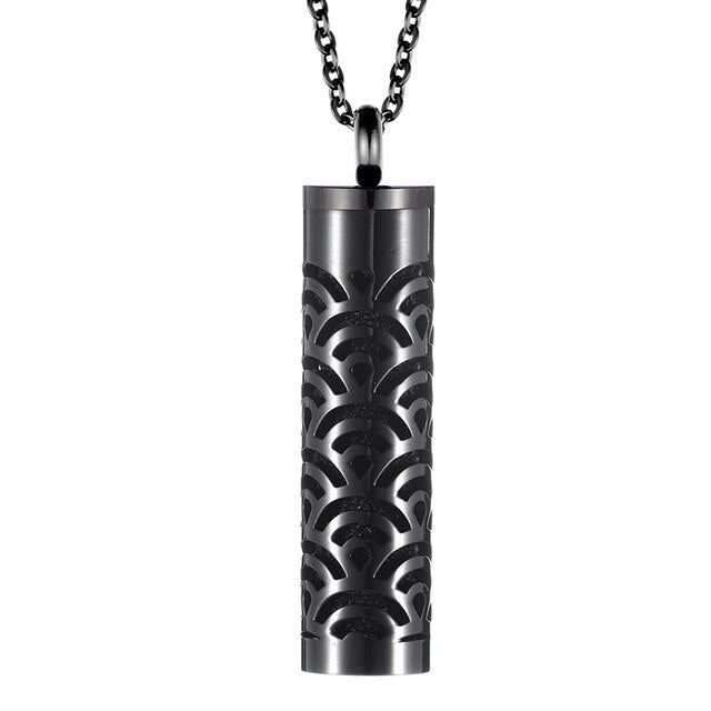 Stainless Steel Aromatherapy Diffuser Necklace Jewelry Perfume Locket Pendant Essential Oil Locket Necklace For Women