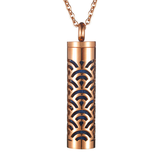 Stainless Steel Aromatherapy Diffuser Necklace Jewelry Perfume Locket Pendant Essential Oil Locket Necklace For Women