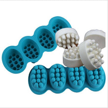 Load image into Gallery viewer, 4-Cavity Molds 3D Handmade Soap Silicone Mold Massage Therapy Bar Soap Making Mould DIY Oval Shape Soaps Resin Crafts
