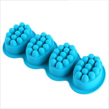 Load image into Gallery viewer, 4-Cavity Molds 3D Handmade Soap Silicone Mold Massage Therapy Bar Soap Making Mould DIY Oval Shape Soaps Resin Crafts
