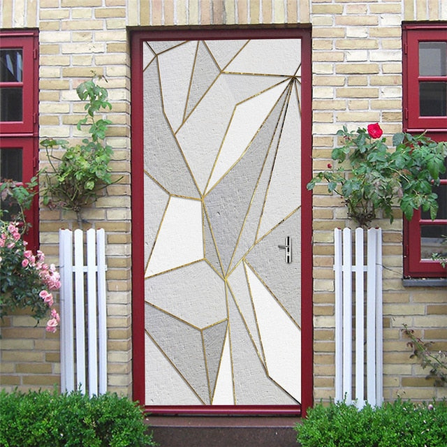 3D Door Art Decal Sticker PVC Self Adhesive Waterproof Wall Mural Decals Sticker on the Doors DIY Home Designs