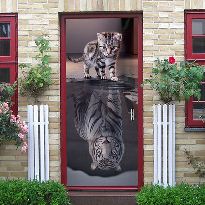 3D Door Art Decal Sticker PVC Self Adhesive Waterproof Wall Mural Decals Sticker on the Doors DIY Home Designs