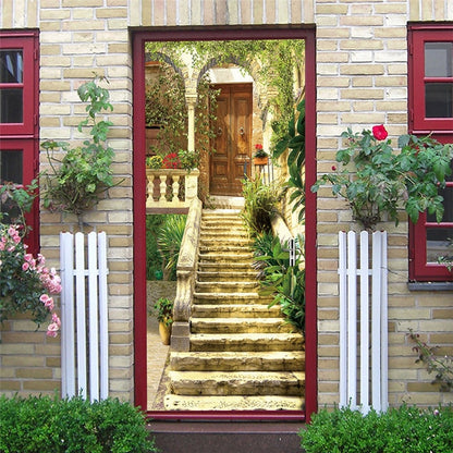 3D Door Art Decal Sticker PVC Self Adhesive Waterproof Wall Mural Decals Sticker on the Doors DIY Home Designs