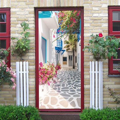 3D Door Art Decal Sticker PVC Self Adhesive Waterproof Wall Mural Decals Sticker on the Doors DIY Home Designs