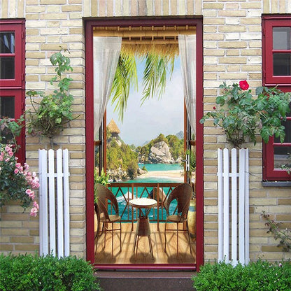 3D Door Art Decal Sticker PVC Self Adhesive Waterproof Wall Mural Decals Sticker on the Doors DIY Home Designs