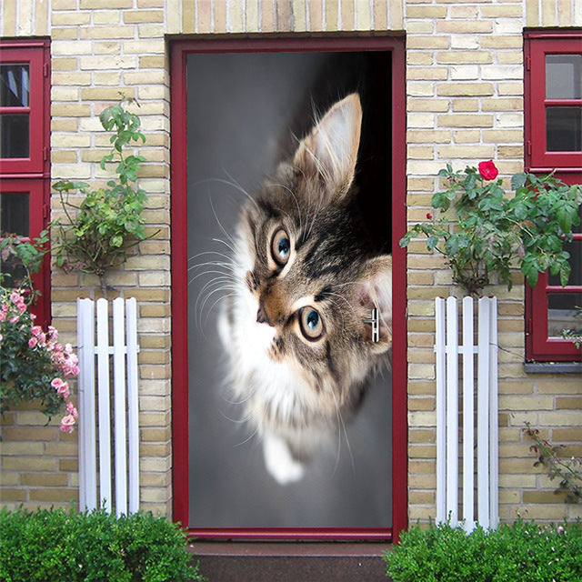 3D Door Art Decal Sticker PVC Self Adhesive Waterproof Wall Mural Decals Sticker on the Doors DIY Home Designs