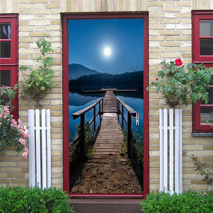 3D Door Art Decal Sticker PVC Self Adhesive Waterproof Wall Mural Decals Sticker on the Doors DIY Home Designs