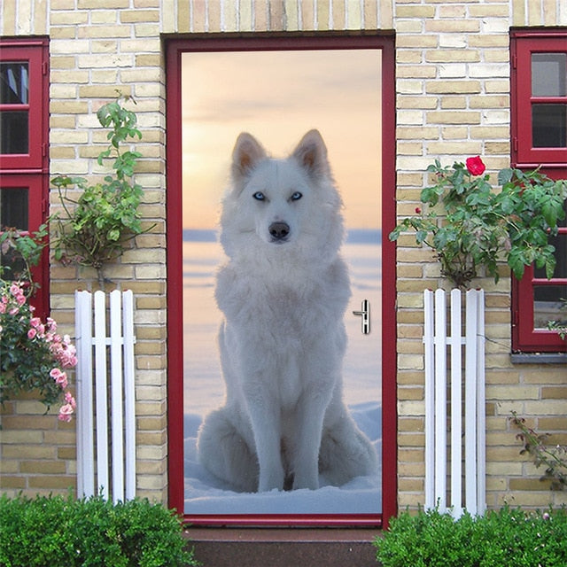 3D Door Art Decal Sticker PVC Self Adhesive Waterproof Wall Mural Decals Sticker on the Doors DIY Home Designs