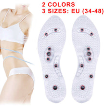 Load image into Gallery viewer, Unisex Magnetic Massage Insoles Foot Acupressure Shoe Pads Therapy Slimming Insoles for Weight Loss Transparent

