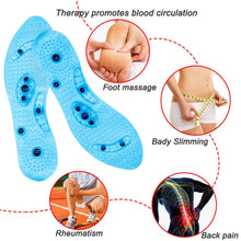 Load image into Gallery viewer, Unisex Magnetic Massage Insoles Foot Acupressure Shoe Pads Therapy Slimming Insoles for Weight Loss Transparent
