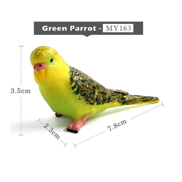 Simulation Squirrel Elephant Parrot Wombat Animal model figurine home decor miniature fairy garden decoration accessories figure