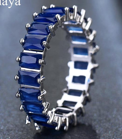 EMMAYA Austrian Zircon Silver Color Unique Design CZ Ring Paved Fashion Women Ring Jewelry