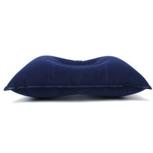 Load image into Gallery viewer, Travel Air Inflatable Cushion Thickened Flocking Square Folding Inflatable PVC Nylon Air Pillows Great for Flying Camping Quick Rest Company
