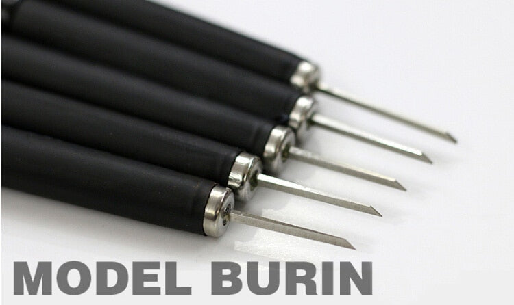 Model Making Tool Scribe Tungsten Steel Pushing Knife Transformation Tool 0.2/0.4/0.6/0.8/1.0/2.0/3.0/4.0mm Model Scriber