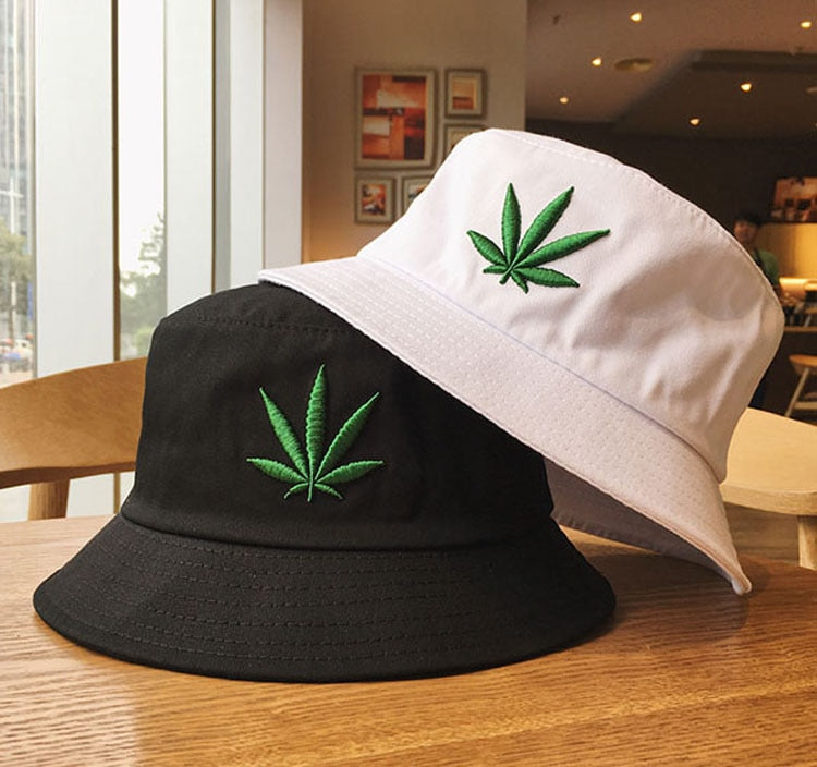 Men Women Hemp Leaf Hat Hip Hop Panama Fisherman Hats Cotton Outdoor Summer Casual fishing Visor Bucket Cap