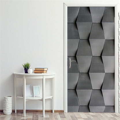 DIY 3D Decorative Wall Papers For The Door Stickers Waterproof Vinyl Design Self Stick View Door Posters