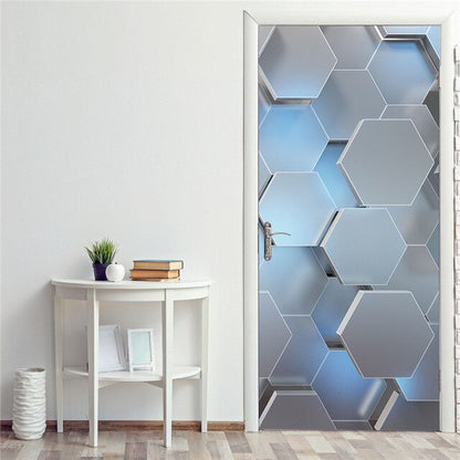 DIY 3D Decorative Wall Papers For The Door Stickers Waterproof Vinyl Design Self Stick View Door Posters