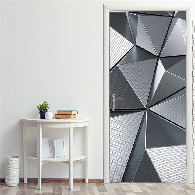 DIY 3D Decorative Wall Papers For The Door Stickers Waterproof Vinyl Design Self Stick View Door Posters