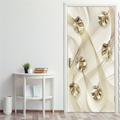 DIY 3D Decorative Wall Papers For The Door Stickers Waterproof Vinyl Design Self Stick View Door Posters