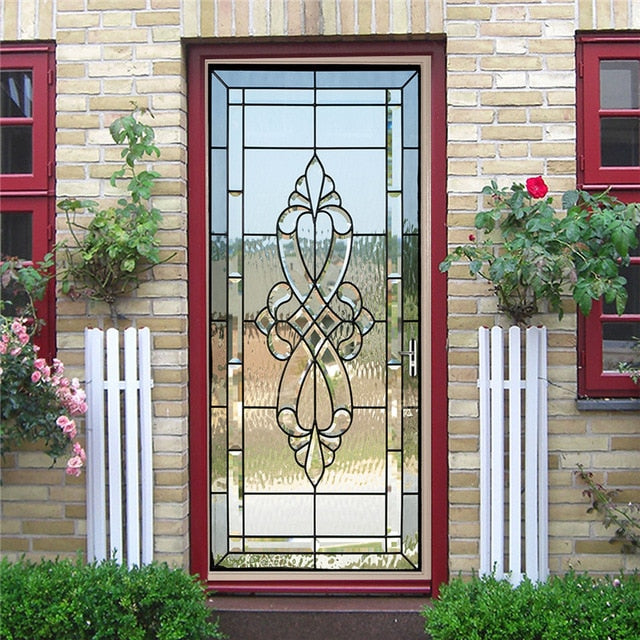 DIY 3D Decorative Wall Papers For The Door Stickers Waterproof Vinyl Design Self Stick View Door Posters