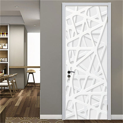 95x215cm Space Geometry Door Sticker Self Adhesive Waterproof Removable Wallpaper Vinyl Wall Decal Posters Home Decor deurposter