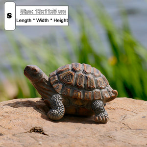 Cute Resin Tortoise Statue Outdoor Garden Pond Store Bonsai Decorative Animal Sculpture For Home Garden Decor Ornament