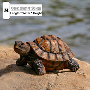 Cute Resin Tortoise Statue Outdoor Garden Pond Store Bonsai Decorative Animal Sculpture For Home Garden Decor Ornament
