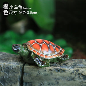 Cute Resin Tortoise Statue Outdoor Garden Pond Store Bonsai Decorative Animal Sculpture For Home Garden Decor Ornament
