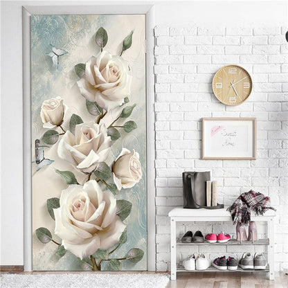 Creative 3D DIY Door Sticker 95x215cm/Custom Size Self Adhesive Wallpaper On the Doors DIY Renovation Waterproof Poster For Bedroom