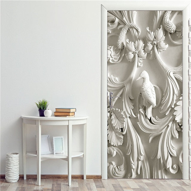 Creative 3D DIY Door Sticker 95x215cm/Custom Size Self Adhesive Wallpaper On the Doors DIY Renovation Waterproof Poster For Bedroom
