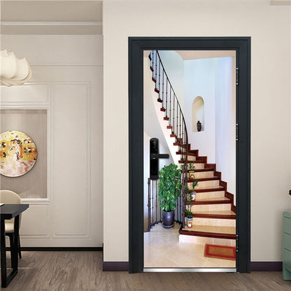 Creative 3D DIY Door Sticker 95x215cm/Custom Size Self Adhesive Wallpaper On the Doors DIY Renovation Waterproof Poster For Bedroom