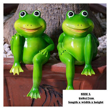 Load image into Gallery viewer, 2pcs/Set Cute Resin Sitting Frogs Statue Outdoor Garden Store Decorative Frog Sculpture For Home Desk Garden Decor Ornament
