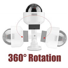 Load image into Gallery viewer, Fake Solar Power CCTV Camera Waterproof Outdoor Surveillance Cameras Flashing Red LED Light Simulation Camera
