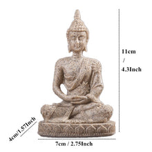 Load image into Gallery viewer, Buddha Statue Nature Sandstone Thailand Buddha Sculpture Hindu Fengshui Figurine Meditation Miniature Home Decor

