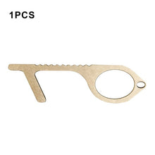 Load image into Gallery viewer, Non-Contact Protection Tool Elevator Button Safety Door Opener Tool Key-chain Isolation Brass Key Door Opener No Touch Tools
