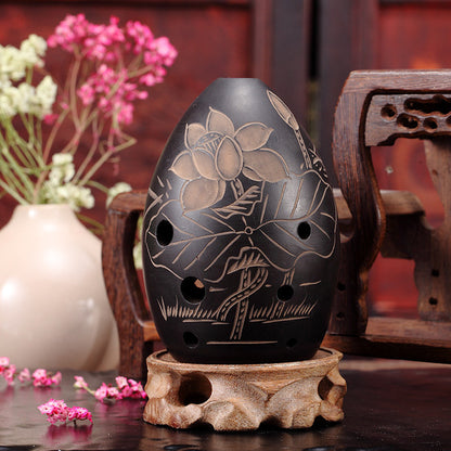 8-Hole Ocarina Black Clay Xun Musical Instrument For Children Beginner Gift A Traditional Musical Instruments in China Great Gift Home Decor