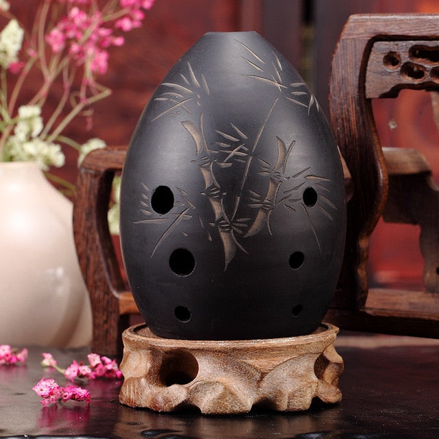 8-Hole Ocarina Black Clay Xun Musical Instrument For Children Beginner Gift A Traditional Musical Instruments in China Great Gift Home Decor
