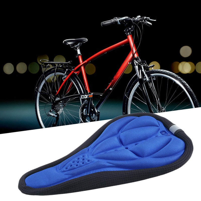 Men's and Women's Thick Bike Mountain Bike Sponge Pad Cover Soft Cover Bicycle Seat Outdoor Bicycle Sports Protection Pad 3 Colo
