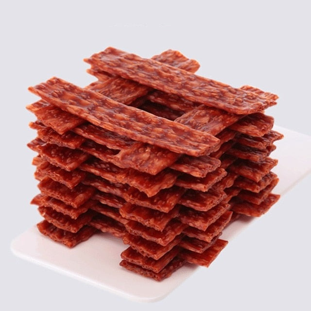 Bulk Dog Snacks Bubble Beef Bacon Slice Pet Food Meat Easily Absorbed Nutritious Appetizer Natural Beef Strip Pet Training Rewards