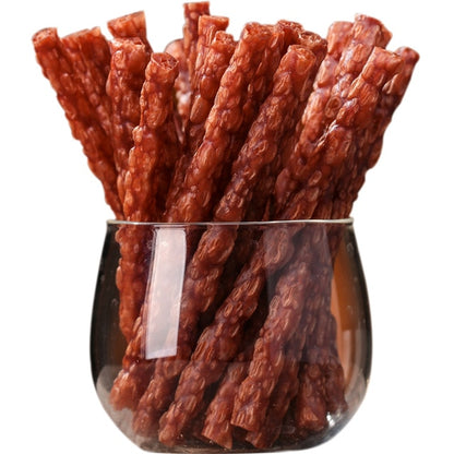 Bulk Dog Snacks Bubble Beef Bacon Slice Pet Food Meat Easily Absorbed Nutritious Appetizer Natural Beef Strip Pet Training Rewards