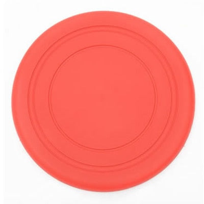 1pcs Silicone Funny Flying Saucer Dog Toy Dog Fun Flying Discs Resistant Chew Puppy Training Interactive Frisby Fetch Toy Pet Supplies